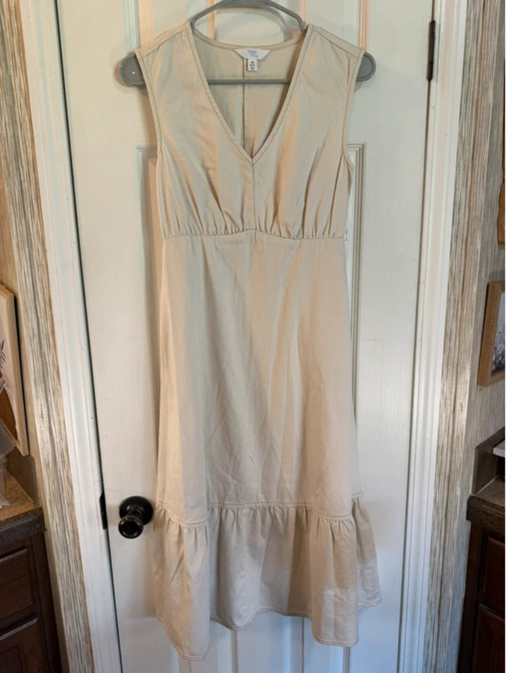 Whitewashed denim dress